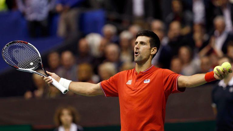 Djokovic volvió a liderar a Serbia en la Davis