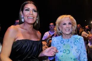 Mirtha Legrand with Flor de la V in one of the special performances of Dracula at Luna Park