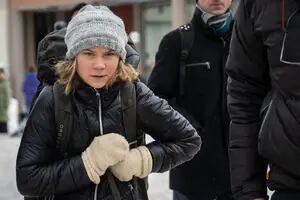 Tras las suspicacias por su arresto en Alemania, Greta Thunberg llevó la protesta climática a Davos