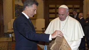 El presidente Mauricio Macri y el papa Francisco, en Roma