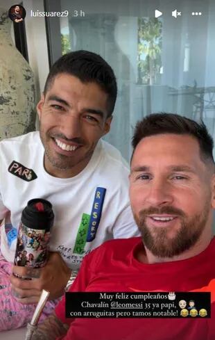 El saludo afectuoso de Luis Suárez a Lionel Messi por su cumpleaños
Foto: Instagram @luissuarez9