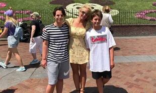 Una de las últimas imágenes que subió Britney Spears con sus hijos
