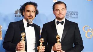 Alejandro G. Iñárritu y Leonardo DiCaprio, triunfantes