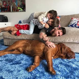 Lionel Messi, con su familia y Hulk