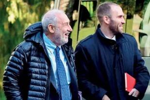 El ministro de economía Martín Guzmán y el economista Joseph Stiglitz
