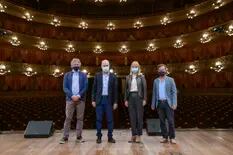 Teatro Colón: una presentación con sala iluminada y butacas vacías
