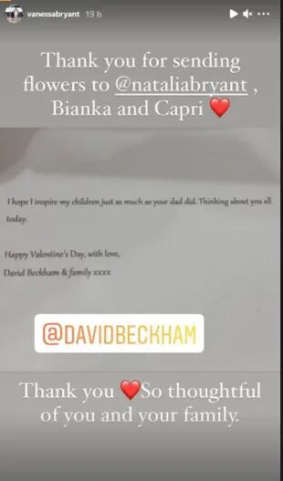 El emotivo mensaje de David Beckham para Natalia, Bianka y Capri. Crédito: Instagram