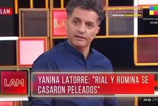 Yanina Latorre y la primera bomba del programa: "Romina Pereiro es celosa tóxica, con Rial se casaron peleados”