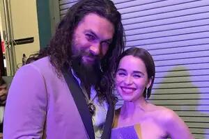 Premios Oscar 2019: el cariñoso reencuentro de Emilia Clarke y Jason Momoa