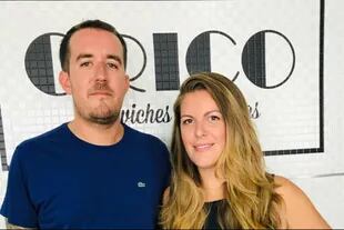 Matías Cricri y Josefina Colabella, dueños de un local gastronómico; trabajaron 18 horas los cuatro días que duró Expoagro