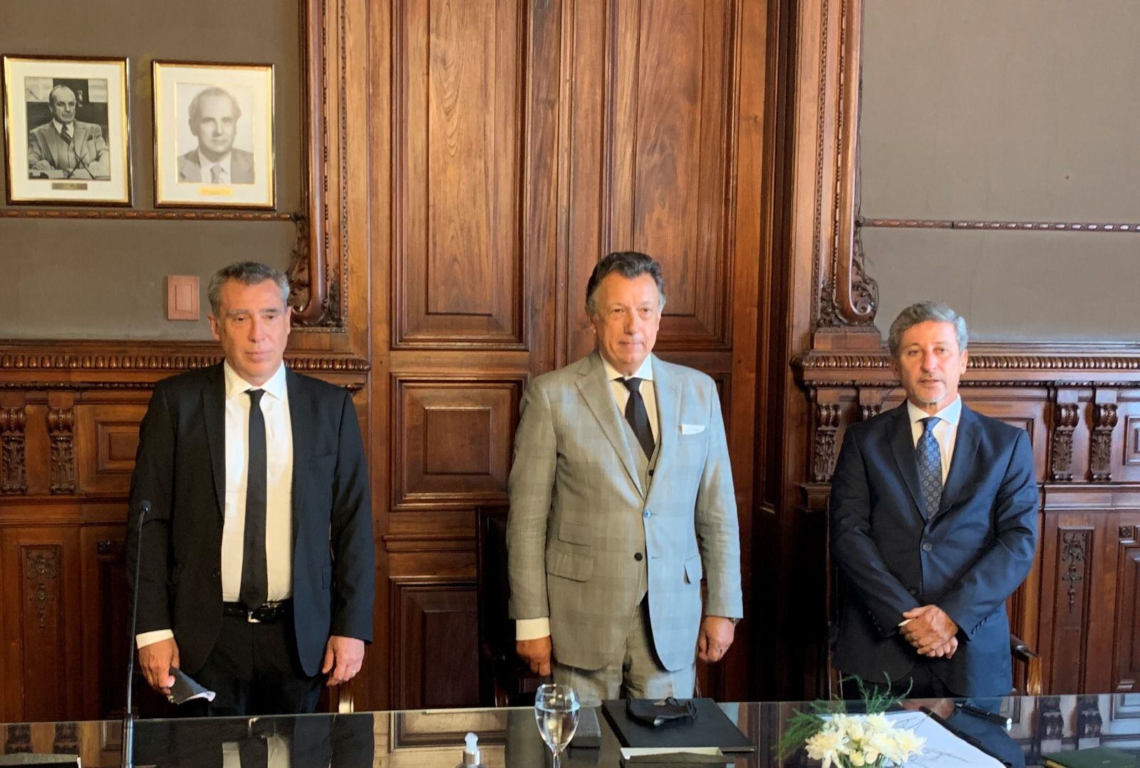 La Cámara Nacional Electoral integrada por los jueces Santiago Corcuera, Alberto Dalla Vía y Daniel Bejas