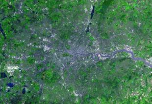 Londres vista desde la Estación Espacial Internacional. Fuente: NASA.