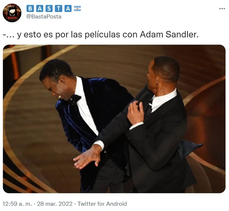 La penosa reacción de Will Smith sobre Chris Rock
Foto: captura de pantalla