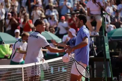 Vilus Gaubas y Francisco Cerúndolo serán protagonistas en la última jornada de la serie de Copa Davis Argentina vs. Lituania.