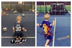 Tiene tres años, la rompe con la pelota y todos hablan del “mini Messi”