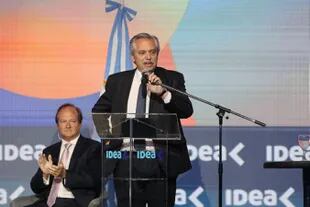 El presidente Alberto Fernández en el cierre del Coloquio de IDEA