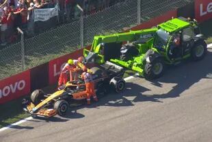 La demora en el retiro del McLaren de Daniel Ricciardo provocó que el Gran Premio de Italia terminara con el Auto de Seguridad