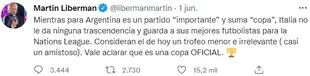 El tuit de Martín Liberman que desató la furia en las redes sociales