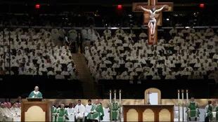 Francisco y su misa multitudinaria en el mítico Madison Square Garden
