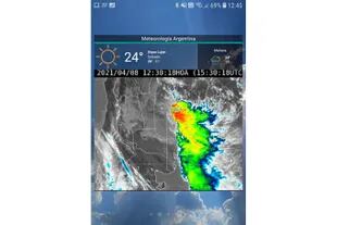 Topes Nubosos Centro, mi elección para el widget de la app Meteorología Argentina