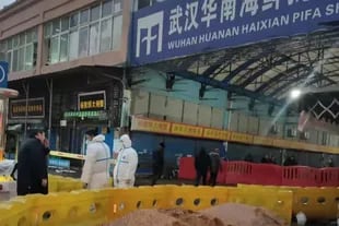 El mercado de mariscos en Wuhan, el lugar desde donde se presume que arrancó la pandemia