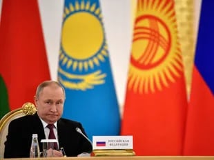 Vladimir Putin, el lunes pasado, durante una reunión en el Kremlin