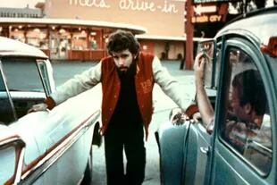 Un joven George Lucas en la filmación de American Graffiti, su segunda película (y primer éxito comercial).