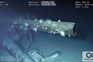 Los restos del acorazado fueron hallados a 4600 metros de profundidad, en el Océano Pacífico al sudoeste de Pearl Harbor