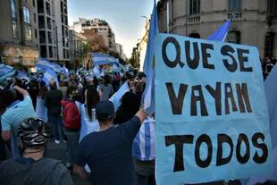 Los manifestantes por el 11S en la ciudad de Córdoba