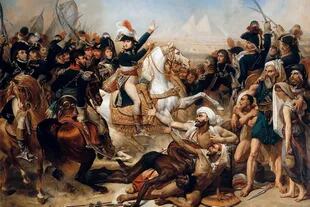 "La batalla de las pirámides", del pintor Antoine-Jean Gros, retrata a Napoleón Bonaparte en medio de su campaña para conquistar Egipto