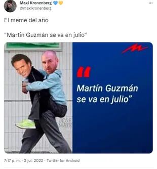 Memes de la renuncia de Martín Guzmán a su cargo como Ministro de Economía