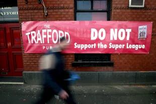 El pub The Trafford mostró su posición respecto de la creación de la Superliga y la participación de Manchester United
