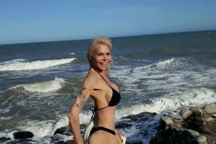 Adriana Aguirre en Mar del Plata, a comienzos de la temporada de verano