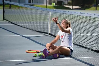 Julia Riera, en el Cenard: sueña con seguir creciendo como tenista profesional en el WTA Tour
