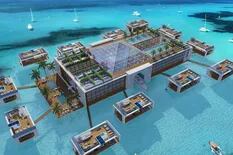 Entre rascacielos e islas artificiales construyen este hotel de lujo que flota en Dubái.