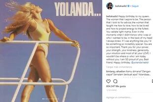 Yolanda Hadid a finales de los 80, la madre de Gigi y Bella trabajó como modelo para la agencia Ford