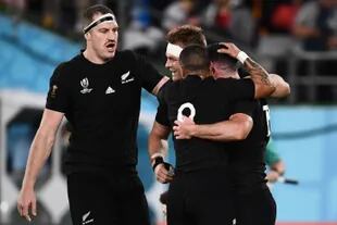 El festejo de los jugadores de Nueva Zelanda después de la obtención del tercer puesto