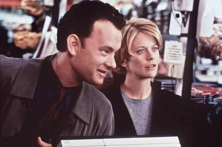 Tom Hanks y Meg Ryan en Tienes un e-mail, la comedia romántica dirigida por Nora Ephron