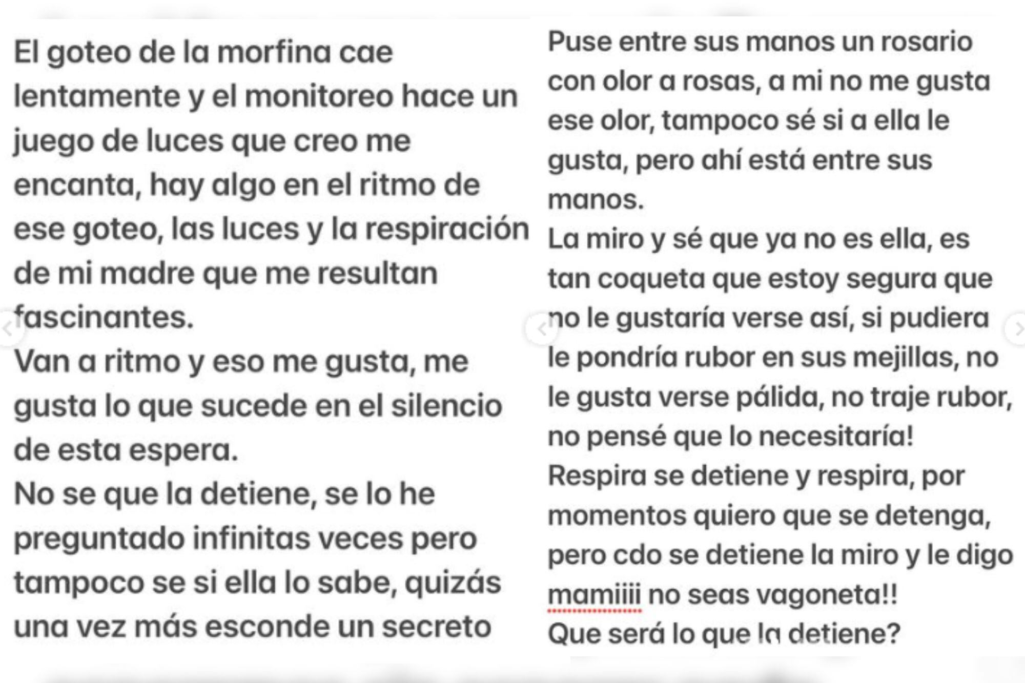 Maju Lozano escribió una sentida carta al momento de la internación de su madre (Foto Instagram @soymaju)