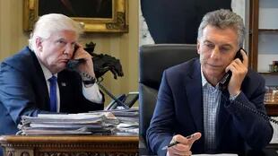 El presidente estadounidense, Donald Trump y el presidente argentino, Mauricio Macri