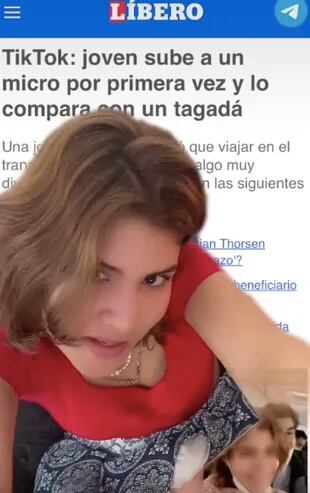 La joven peruana alardeó luego de volverse viral por un clip en TikTok