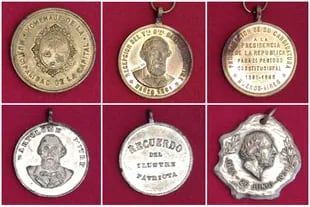 Medallas conmemorativas a Mitre del Museo Pampeano de Chascomús