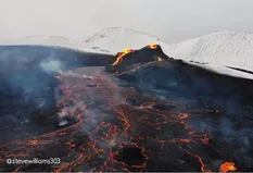 Video: un drone grabó los hipnóticos ríos de lava del volcán de Islandia