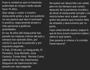 La respuesta de Ana y Quintín, dueños del restaurante AQ