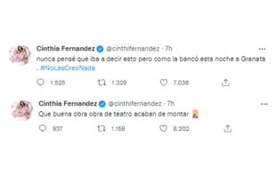 Cinthia Fernández reaccionó tras el intento de asesinato a Cristina Fernández  (Foto: Twitter @cinthifernandez)