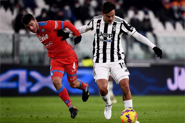 Paulo Dybala llevaba casi un mes sin acción; el cordobés volvió en el 1-1 de su Juventus con Napoli por la Serie A.