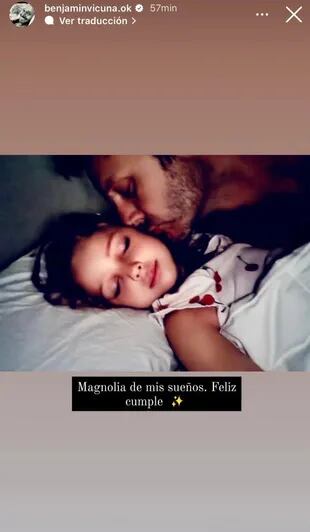 Benjamín Vicuña celebró el cumpleaños de su hija en las redes (Foto: Instagram @benjaminvicuna.ok)