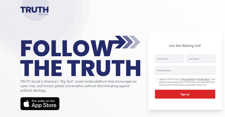 TRUTH Social es la nueva red social del expresidente Donald Trump
