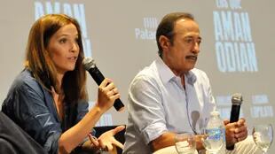 Luisana Lopilato y Guillermo Francella, en la conferencia de prensa