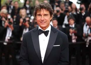 Tom Cruise ya de gala, en la proyección de Top Gun: Maverick